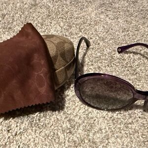 Coach Purple Sunglasses with Case